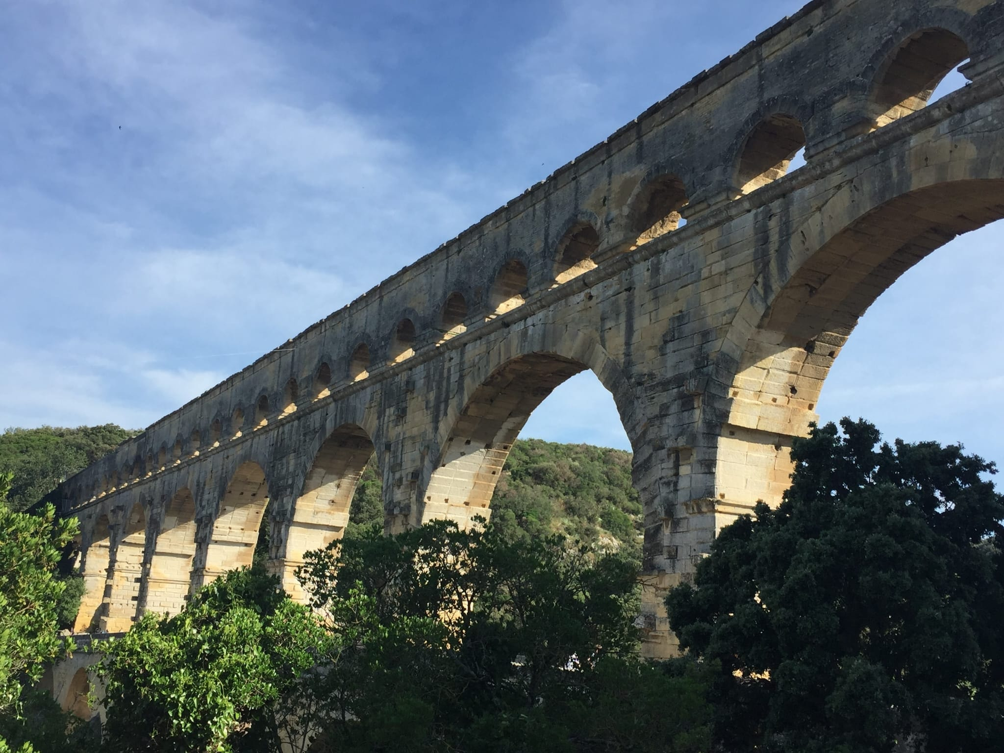 The Pont du Gard, a Roman aqueduct in the south of France